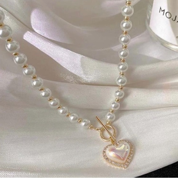Pearl heart necklace - Picture 2 of 4